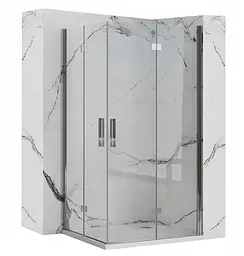 Душова кабіна Rea Molier 2 80x90 chrome REA-K6367 + REA-K8539, Хром, Універсальна, прозорий, хром