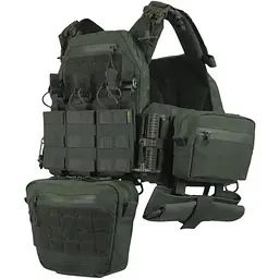 Плитоноска Kiborg GU gen.2 + 6 підсумків Khaki (1000-k55000)
