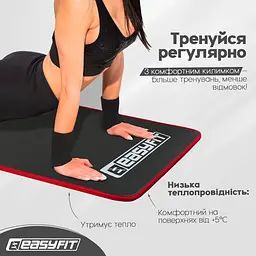 Килимок для йоги та фітнесу EasyFit Flex Pro з червоним кантом - мініатюра 6