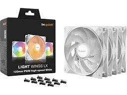 Вентилятор для корпусу Be quiet! Light Wings LX 120 PWM Triple-Pack White (BL125) - мініатюра 2