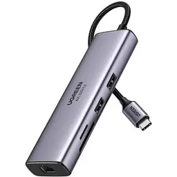 Мультипортовий адаптер Ugreen CM512 Gray (60515)