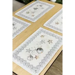Серветка Прованс Silver Star гобеленова 50х30 см сіра (31331) - мініатюра 2