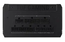 Блок живлення 750 Вт, Asus TUF Gaming Gold, Black, модульний, 80+ Gold, Active PFC, 135 мм, 4xMolex / 5xSATA / 1x16-pin / 3x6+2-pin / 2x4+4-pin / 1x20+4-pin, захист OPP/OVP/UVP/SCP/OCP/OTP, ATX 12V (TUF-GAMING-750G) - мініатюра 2