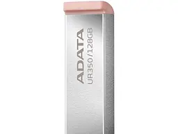 USB флеш накопичувач ADATA 128 GB UR350 Silver/Brown USB 3.2 (UR350-128G-RSR/BG) - мініатюра 4
