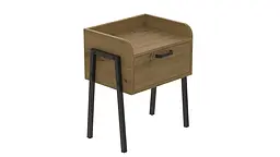 Тумба модульна Ferrum-decor Бетті 540x450x320 метал Чорний ДСП Дуб Дуб Артізан 16 мм (FRD-105507)
