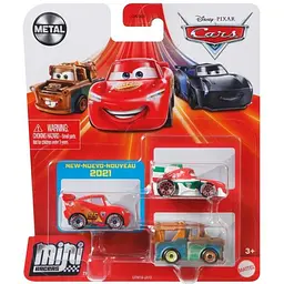Набір Cars із 3 металевих міні-гонщиків оновлений з мультфільму Тачки в асортименті (GKG01) - мініатюра 6