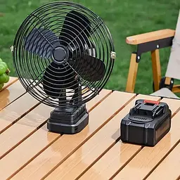 Акумуляторний вентилятор 8″ з функцією автоповороту та USB-зарядкою VAP-8 • Портативний вентилятор з двома батареями 21V - мініатюра 5