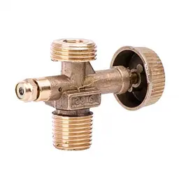 Вентиль INTERTOOL GS-0009, перехідник для газового балона та пальника, латунний кран