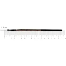 Пензель синтетика овальна MOON 1203FR №2 коротка ручка Rosa