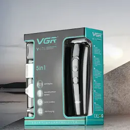Машинка для стриження волосся 5 в 1 VGR V-175, Чорна / Акумуляторний тример для стриження - мініатюра 10
