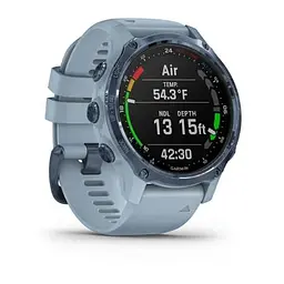 Спортивний годинник Garmin Descent Mk2S Mineral Blue with Sea Foam Silicone Band (010-02403-07) - мініатюра 3