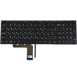 Клавіатура для ноутбука LENOVO (IdeaPad: 310-15) ukr чорний без фрейма підсвічування клавіш