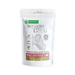 Ласощі для собак Nature's Protection Superior Care Snacks Rabbit Ears With Duck кролячі вуха з качкою, 75 г