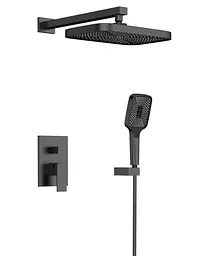 Душова система універсальна Qtap Aquarius Black Matt QTAQA64103NGB - мініатюра 1