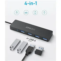 Концентратор USB-C to 4xUSB-A Anker (A8309G11) - мініатюра 2