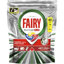 Капсули для посудомийних машин Fairy Platinum Plus Все-в-1, 40 шт.