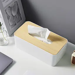 Органайзер для серветок МВМ My Home Scandinavia 24.9х12.8х9.2 см білий (FH-42 WHITE/WOOD) - мініатюра 5
