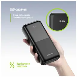 Батарея універсальна ColorWay 20 000 мА·год DigiPower PD/22.5 Вт, QC/4.0, чорна (CW-PB200LP01BK) - мініатюра 10