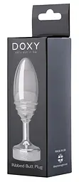 Анальна пробка Doxy Ribbed Butt Plug 11 см (сріблястий) - мініатюра 6