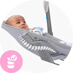 Шезлонг-гойдалка Kinderkraft Calmee сірий (00-00305093) - мініатюра 5