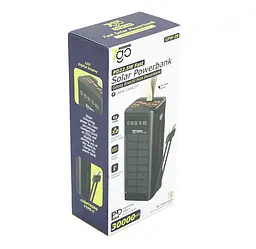 Повербанк Powerbank 7GO G-PW09 30000mAh, SOLAR, 22.5W, Li-pol, TypeC + Lighting, Black - мініатюра 5