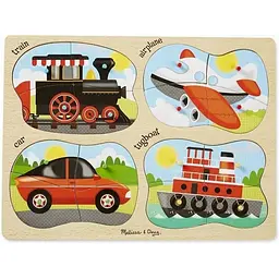 Дерев'яні пазли Melissa&Doug 4 в 1 Транспорт (MD9865)