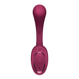 Вагінально-кліторальний вібратор Satisfyer G for Goddess 2 Wine Red, 2 мотори - мініатюра 3