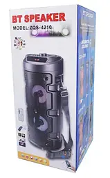 Портативна бездротова колонка BT Speaker ZQS-4210 з Bluetooth, FM-радіо та акумулятором - мініатюра 6