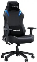 Ігрове крісло Anda Seat Luna Size L Black/Blue PVC (AD18-44-BS-PV)