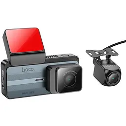 Відеореєстратор HOCO driving recorder 2K display GPS (with rear camera) DV12 |25fps, 3.69", 2K, Wi