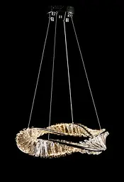 Фігурна хромована світлодіодна люстра Splendid Ray LD8955/450B/1 LED (CH), 45 см з кришталевим контуром - мініатюра 4