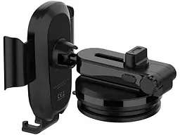 Автомобільний тримач для смартфона ColorWay Dashboard Car Wireless Charger 15W Black (CW-CHAW037Q-BK) - мініатюра 3