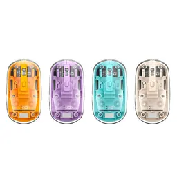 Комп'ютерна мишка XO M12 bluetooth wireless transparent mouse Біла - мініатюра 2
