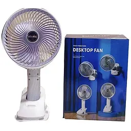 Міні вентилятор Desktop fan ручний з прищіпкою портативний акумуляторний переносний на акумуляторі USB