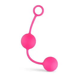 Вагінальні кульки зі зміщеним центром ваги Love Balls With Counterweight Pink - мініатюра 4