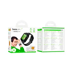 Дитячий смарт годинник Hoco Y104, 4G GPS Wi-Fi HD камера 1.69" HD-дисплей Black Box - мініатюра 2