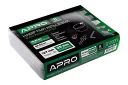 Набір свердлильних коронок по дереву гіпсокартону пластику Apro 64-127 x 25мм (у наборі 5 шт.) 812031 - мініатюра 3