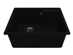 Кухонна мийка Miraggio Lisa 497x557 black 0002249, Чорний - мініатюра 3