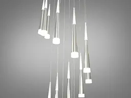 Люстра стельова LED Diasha 3002/15SV, 60W, матовий хром, сучасний стиль для зали, коридору, вітальні - мініатюра 4
