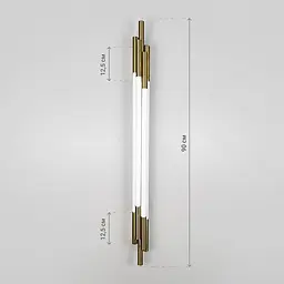 Латунний трубчастий стіновий LED світильник у корпусі 90 см Line F Арт. WJ351/900 AB - мініатюра 6