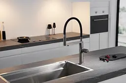 Змішувач для кухні сенсорний з підключенням до фільтру води Nett AG-43 графітовий - мініатюра 3