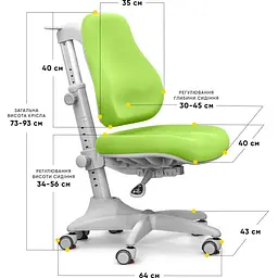 Дитяче крісло Mealux Match KZ gray base Green (Y-528 KZ) - мініатюра 2