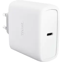 Зарядний пристрій мережевий Trust Maxo 65Вт, GaN, USB-C PD/PPS, білий - мініатюра 3