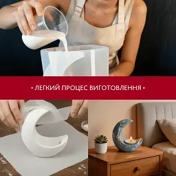 Набір для виготовлення підсвічника з гіпсу Alexes зі свічкою: творчість своїми руками для початківців - мініатюра 5
