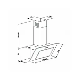 Витяжка похила Eleyus Vertical 700 60 WH - мініатюра 6