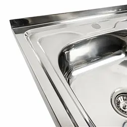 Кухонна мийка з нержавіючої сталі Platinum 8060 L поліровка (0,7/160 мм), Polish - мініатюра 4