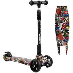 Дитячий самокат Best Scooter Maxi складаний 25х62 см Різнобарвний 000254988