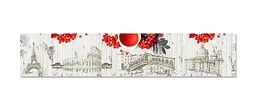 Кухонний фартух Яскравий Акцент вінілова наклейка ПВХ білі дошки червоні ягоди Бежевий Happy Pocket Z180676 - мініатюра 7