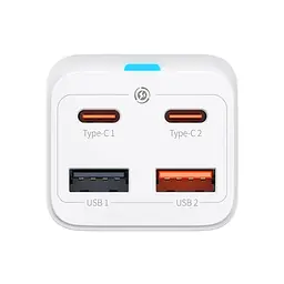 Настільний зарядний пристрій Baseus GaN3 Pro 4 порти 65 Вт CCGP040002 білий - мініатюра 2