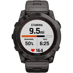 Смарт-годинник Garmin Fenix 7X Pro Sapphire Solar Edition Carbon Gray DLC Titanium with Vented Titanium Bracelet 010-02778-30 [90549] - мініатюра 3